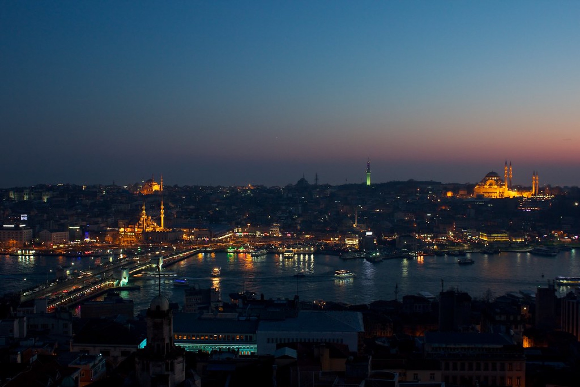 Istanbul skyline at first light